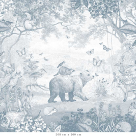 Forest Animals Wallpaper | Blue