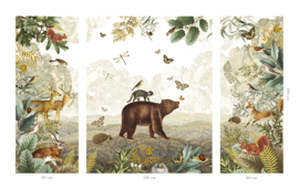 Drieluik - Bosdieren collage