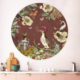 Botanical Planet Brown - Wall Sticker