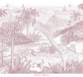 Jurassic World Wallpaper | Antique Pink