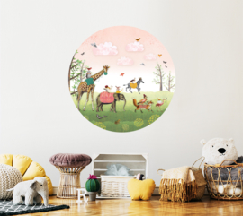 Animal Parade pink - Wall Sticker