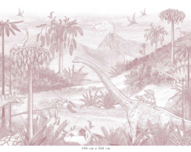 Jurassic World Wallpaper | Antique Pink