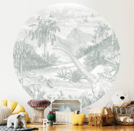 Jurassic World - Wallpaper Circle - selection of 8 colours