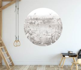 On the waterfront - Wallpaper Circle - selection of 8 colours