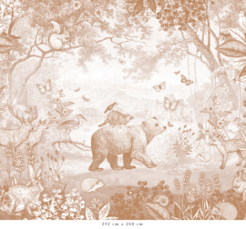 Forest Animals Wallpaper | Terra Cotta