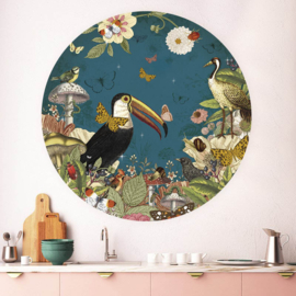 Botanical Planet Blue - Wall Sticker