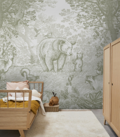 Little Bear Wallpaper | Green