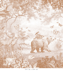 Forest Animals Wallpaper | Terra Cotta