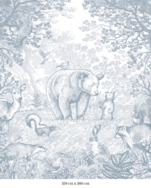 Little Bear Wallpaper | Blue