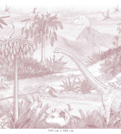 Jurassic World Wallpaper | Antique Pink