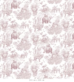 Pattern Forest Animals antique pink