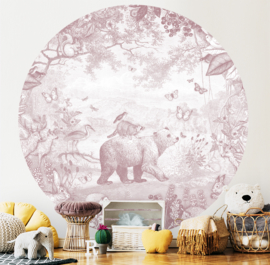Forest Animals - Wallpaper Circle - selection of 8 colours