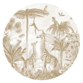 Giraffe and Spider Monkeys - Wall Sticker - selection of 8 colours