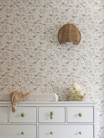 Tweedekansje | Vlindertuin behang | bruin - 292b x 240h cm