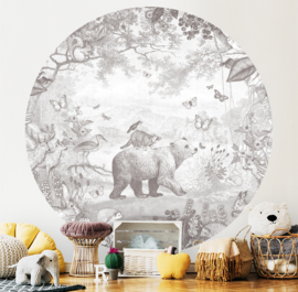 Forest Animals - Wallpaper Circle - selection of 8 colours