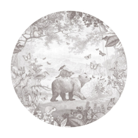 Forest Animals - Wallpaper Circle - selection of 8 colours