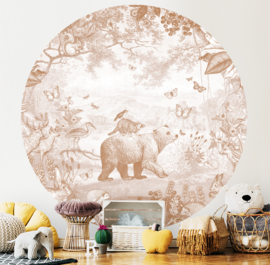 Forest Animals - Wallpaper Circle - selection of 8 colours