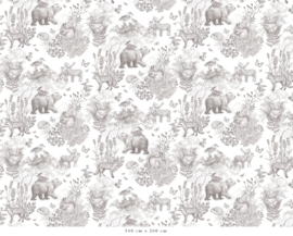 Pattern Forest Animals pencil grey