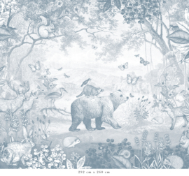 Forest Animals Wallpaper | Blue