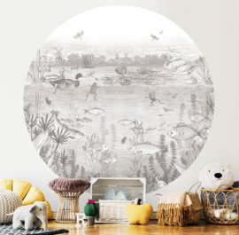 On the waterfront - Wallpaper Circle - selection of 8 colours