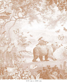 Forest Animals Wallpaper | Terra Cotta