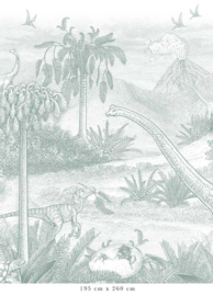 Jurassic world behang | zeegroen