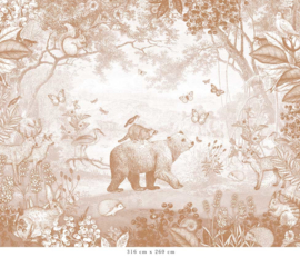 Forest Animals Wallpaper | Terra Cotta