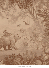 Forest Animals Wallpaper | Vintage Brown