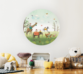 Animal Parade blue - Wall Sticker