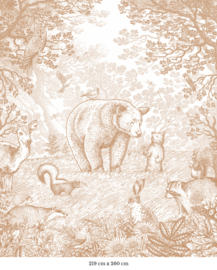 Kleiner Bär Tapete | Terrakotta