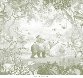 Forest Animals Wallpaper | Green