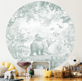 Forest Animals - Wallpaper Circle - selection of 8 colours