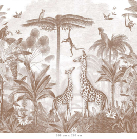Giraf & slingeraapjes | bruin