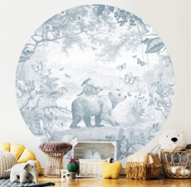 Forest Animals - Wallpaper Circle - selection of 8 colours
