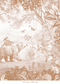 Forest Animals Wallpaper | Terra Cotta