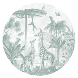 Giraffe & Klammeraffen Wandsticker | 8 Farben zur Auswahl