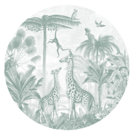 Giraffe and Spider Monkeys - Wall Sticker - selection of 8 colours