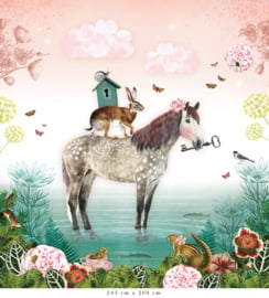 Sprookjespaard voor Fleur | 472b x 256h cm