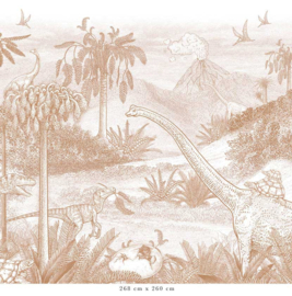 Jurassic world behang | terracotta