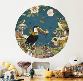 Botanical Planet Blue - Wall Sticker