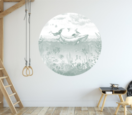 Whale World - Wall Sticker - selection of 7 colours