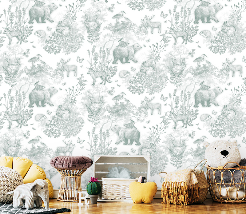 Buy The Magic Woodland Forest Animals Mural Ancient Wallpaper Online in  India  Etsy