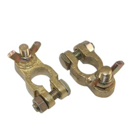 Accuklemmen set met vleugelmoer