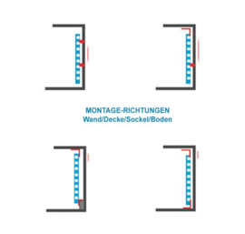 90° montagebeugel inclusief verbindingsbanden