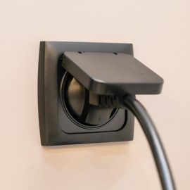 C-Line wandcontactdoos 230V met klapdeksel antraciet