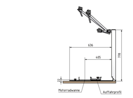 Opvouwbare scooterdrager  voor 1 scooter