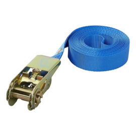 SPANBAND BLAUW MET RATEL 5 METER (1ST)