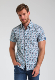 Gabbiano blouse km bright blue print  335530
