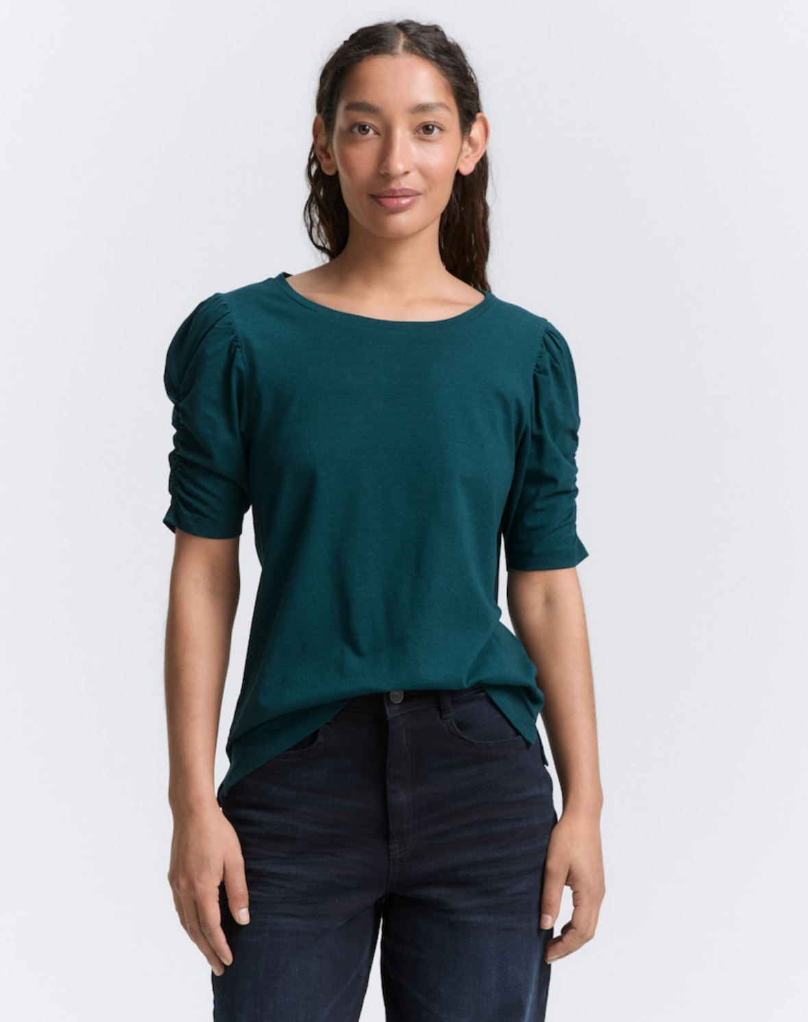 Tom Tailor top 1047066 dark teal green