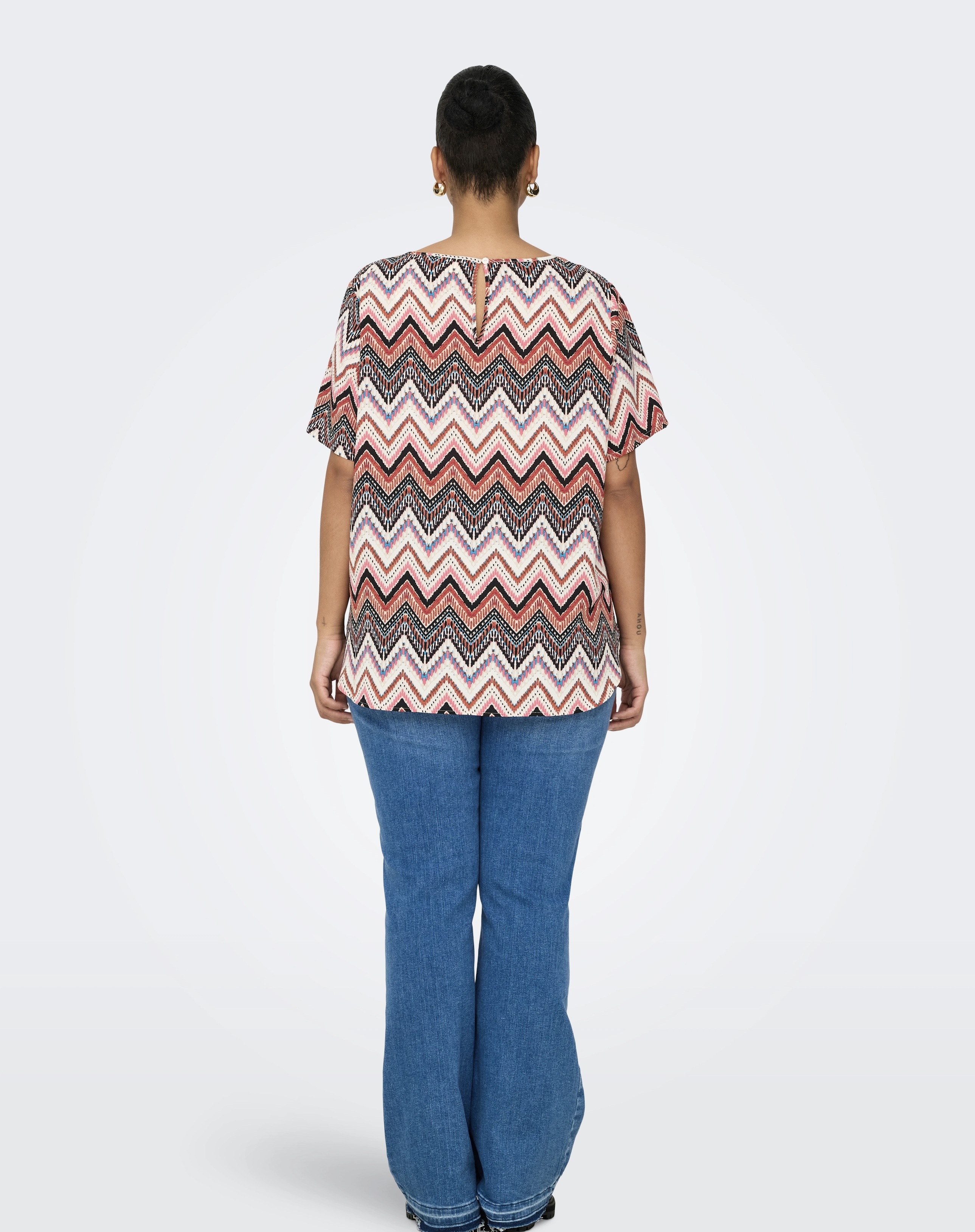 Only Carmakoma top Carvica orange print